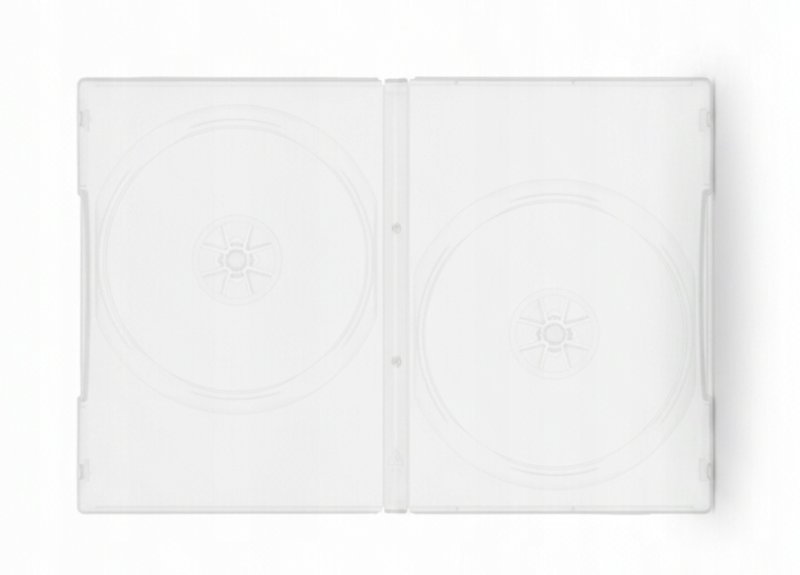 Pudełko CD DVD Blu-ray etui na 2 płyty polipropylenowe bezbarwne — zdjęcie 2