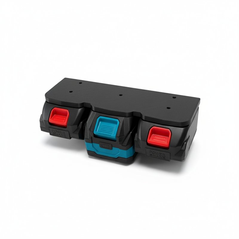 2x Uchwyt potrójny na baterie do systemu Makita LXT 18V 21V - zestaw — zdjęcie 7