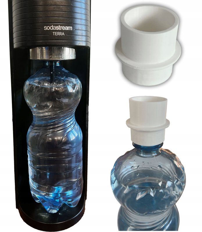 Adapter przejściówka do SodaStream do butelek PET na zwykłe butelki BIAŁY