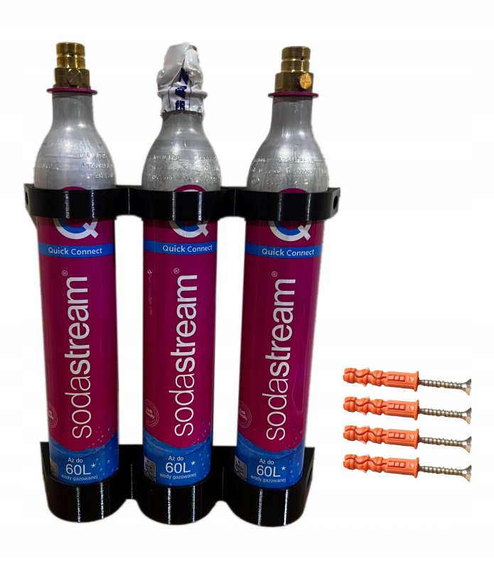 Uchwyt do butli CO2 SodaStream | podwieszany nabój | saturator | potrójny