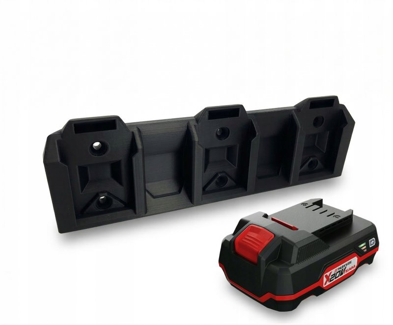 Uchwyt wieszak akumulatorów baterii Parkside x20V - potrójny 3 baterie